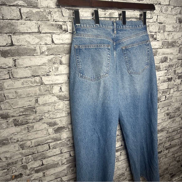 EUC Reformation Cary High Rise Slouchy Wide Leg Light Wash Blue Jeans Sz 31 - Picture 10 of 16
